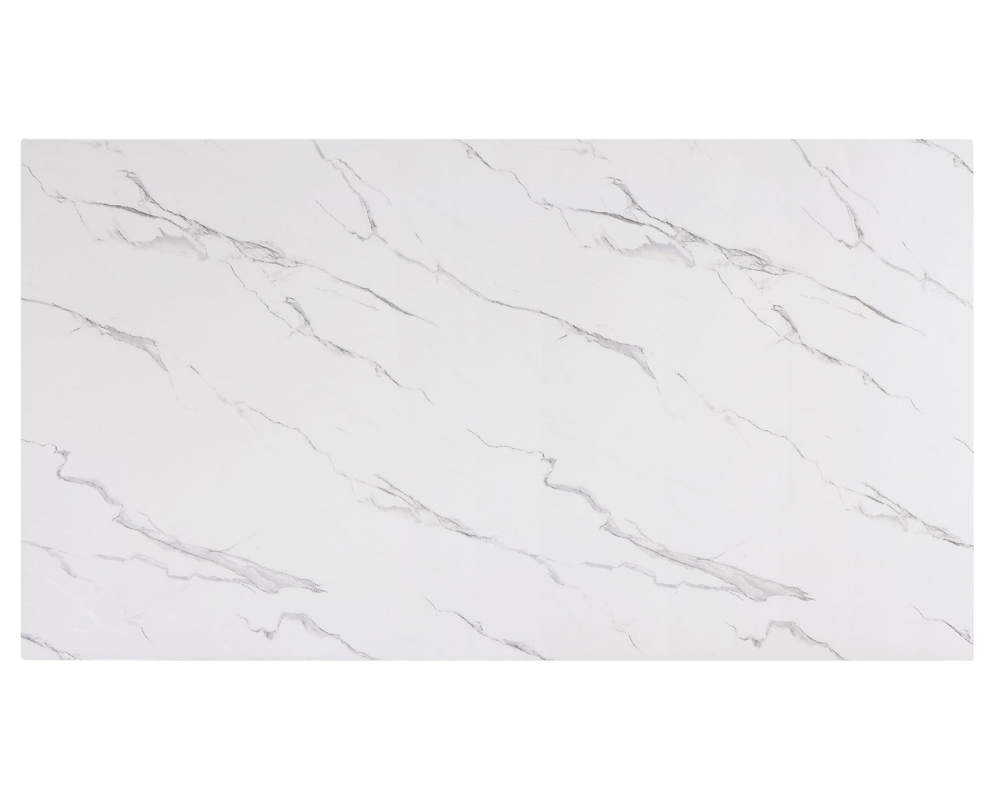 Vance White/Black Faux Marble Dining Table from Crown Mark - Luna Furniture