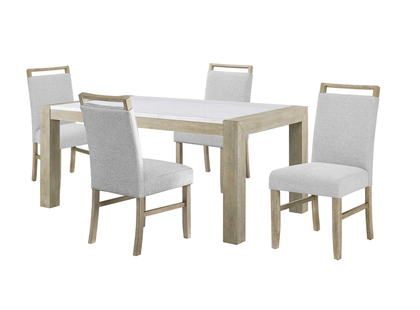 Dune Light Gray Genuine Marble Dining Table from Crown Mark - Luna Furniture