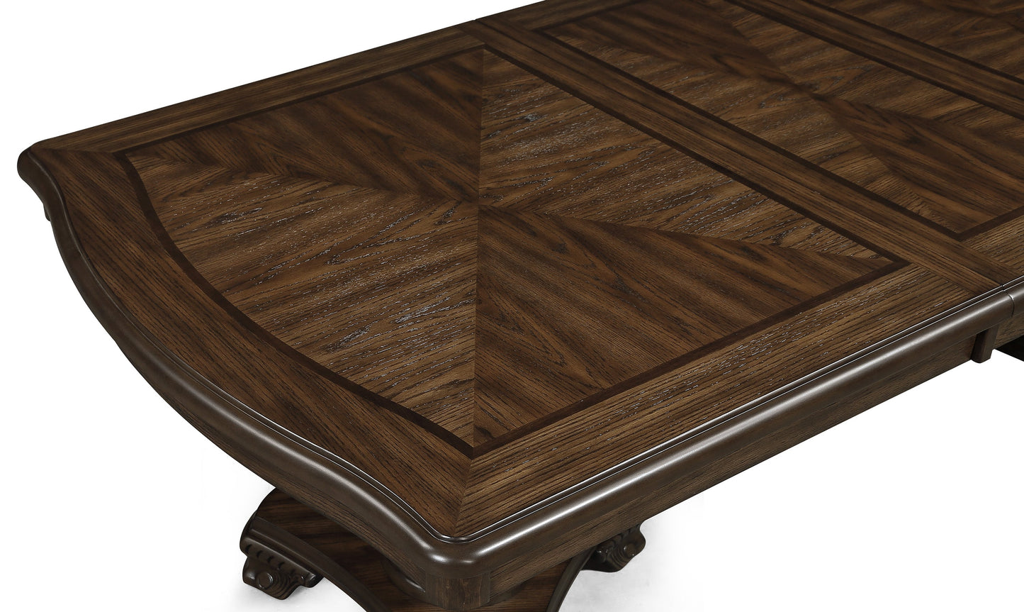 Kiera Coffee Brown Formal Extendable Dining Set from Crown Mark - Luna Furniture
