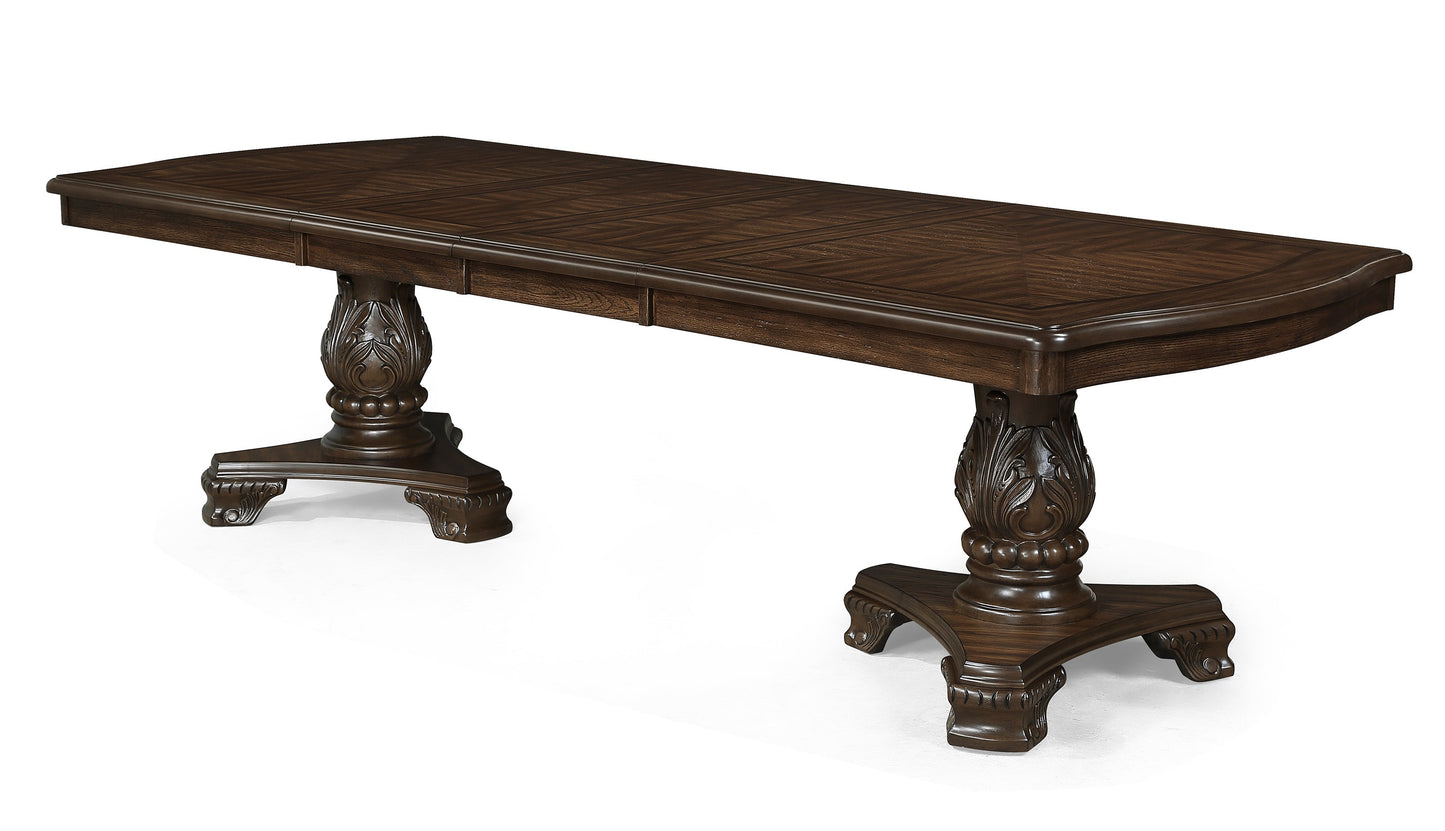 Kiera Coffee Brown Formal Extendable Dining Set from Crown Mark - Luna Furniture
