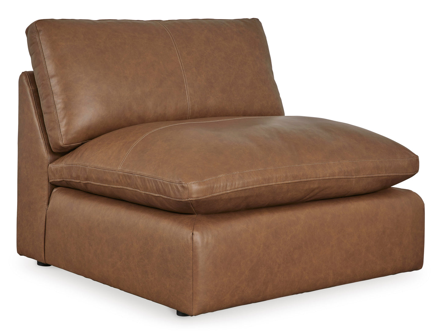 Emilia Caramel Leather 5-Piece Modular Sectional from Ashley - Luna Furniture