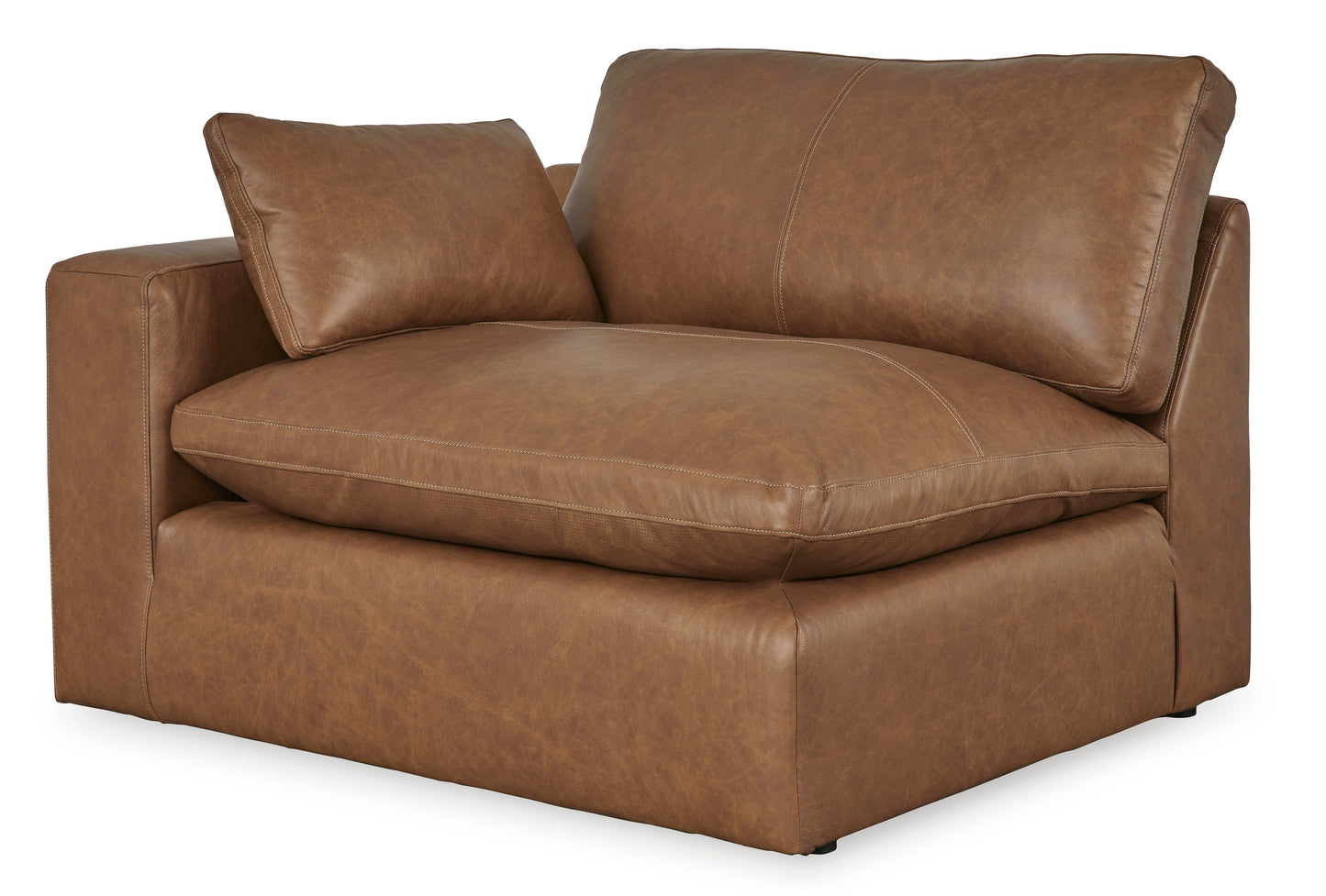 Emilia Caramel Leather 5-Piece Modular Sectional from Ashley - Luna Furniture