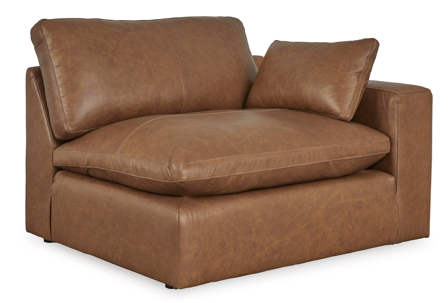 Emilia Caramel Leather 5-Piece Modular Sectional from Ashley - Luna Furniture