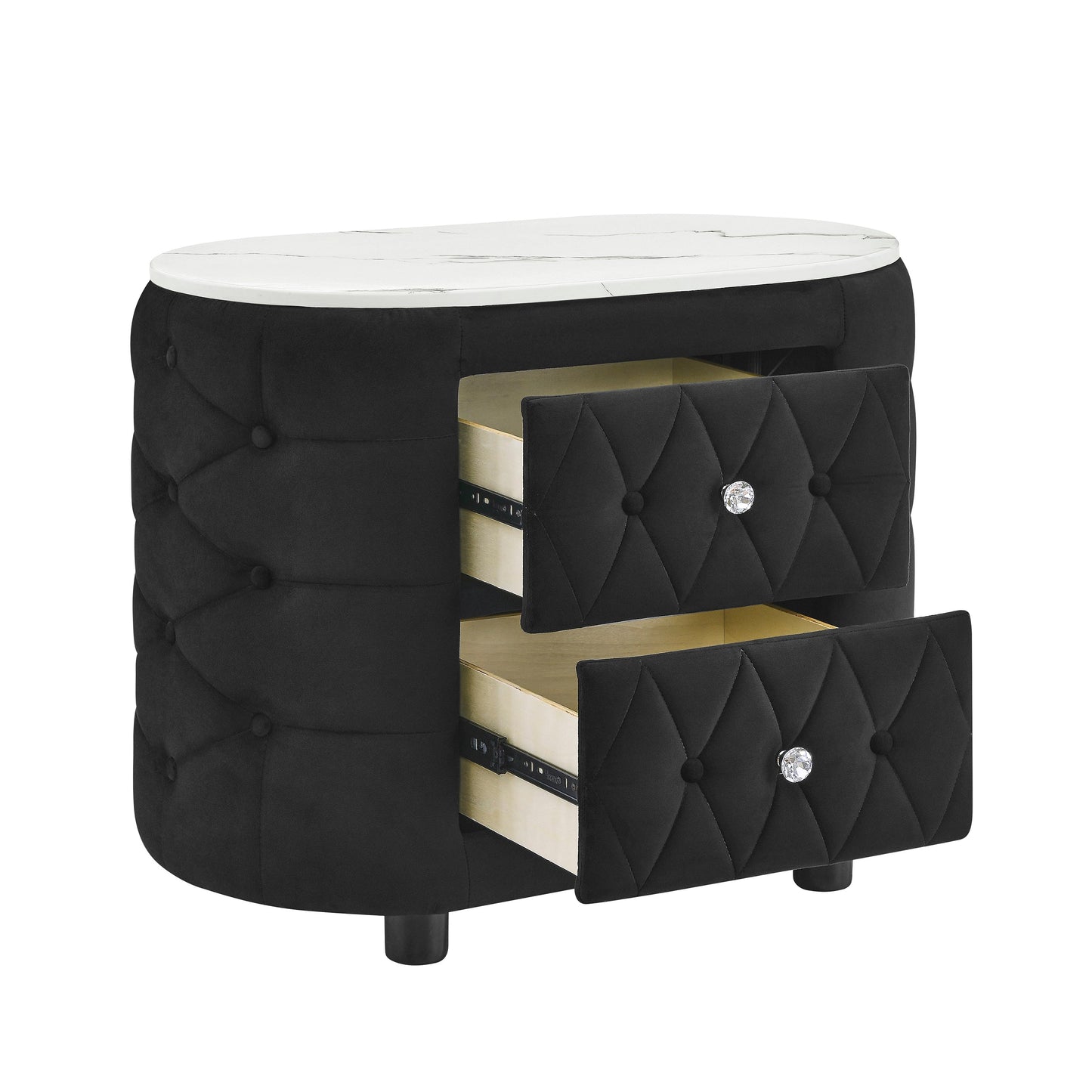 Natalia Black Upholstered Bedroom Set with TV Lift from Crown Mark - Luna Furniture