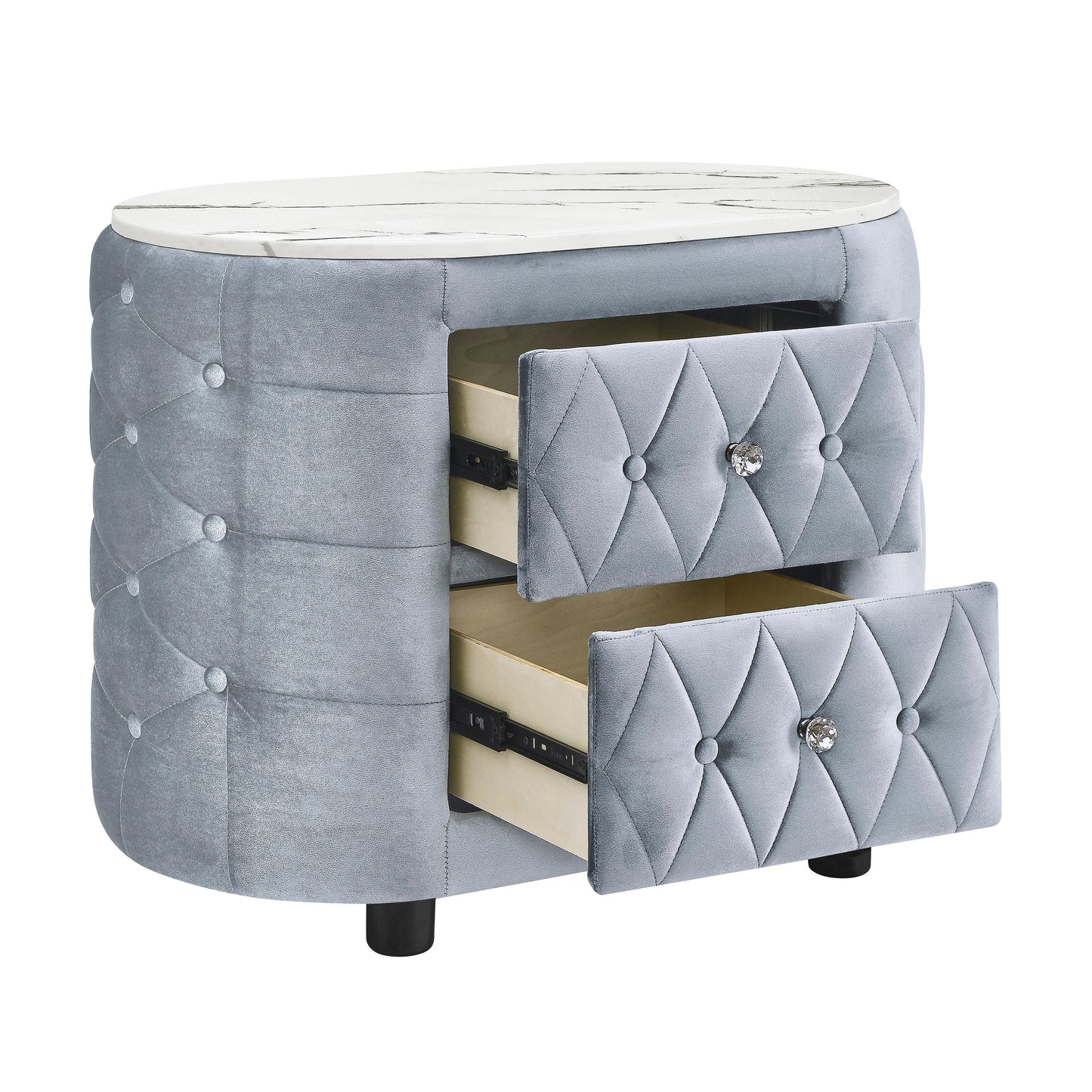 Natalia Gray Nightstand from Crown Mark - Luna Furniture