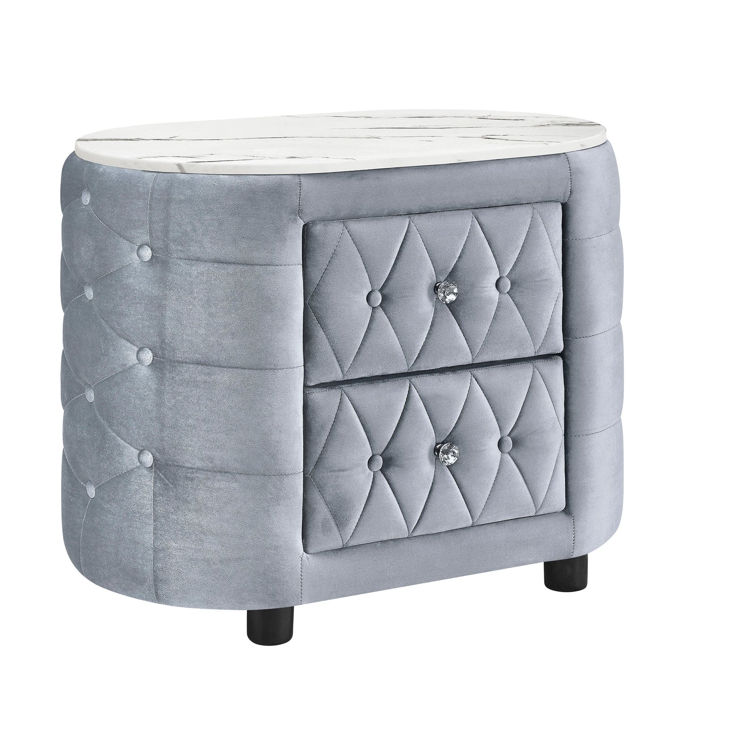 Natalia Gray Nightstand from Crown Mark - Luna Furniture