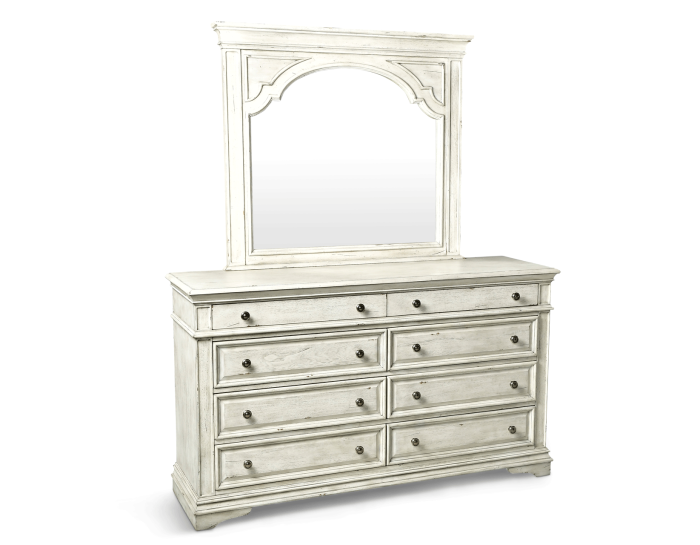 Highland Park – White 4-Piece King Set (King Bed/DR/MR/NS)