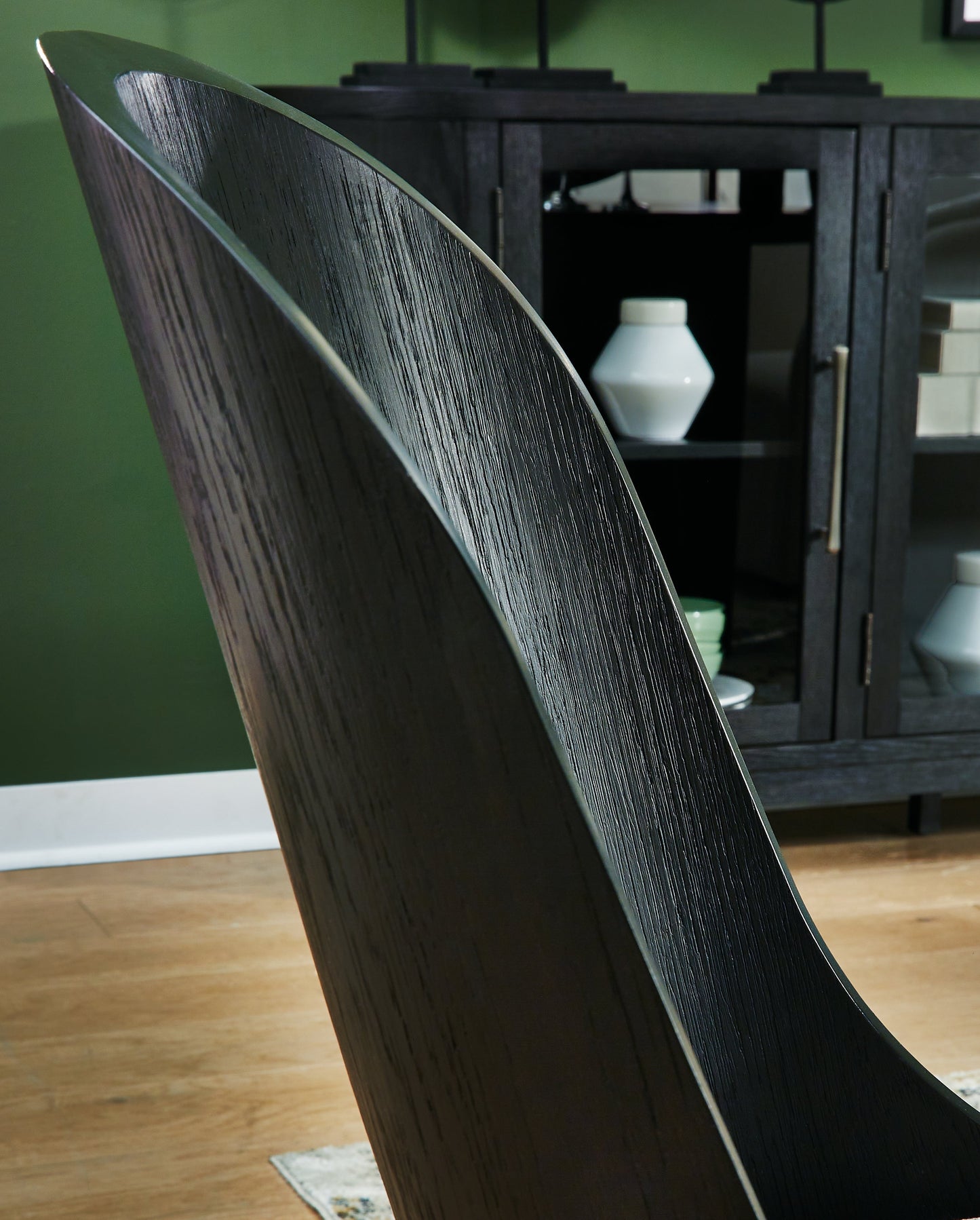 Rowanbeck Dining Table and 6 Chairs in Black from Ashley - Luna Furniture