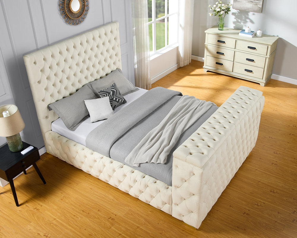 Future Ivory Platform Bed