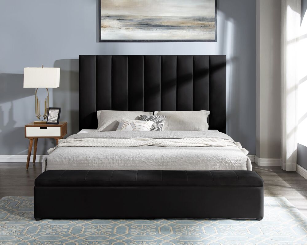 VEGAS BLACK PLATFORM BED FRAME