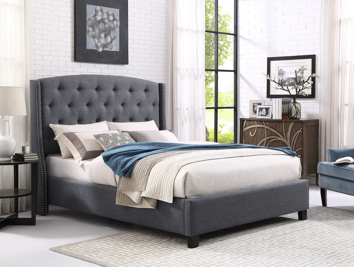 Eva Gray Upholstered Bed linen