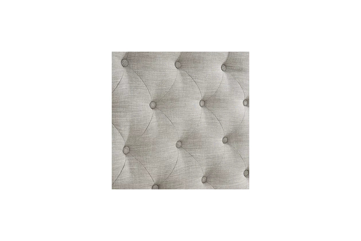Jerary Upholstered Bed with Tufted Headboard and Shelter Wing