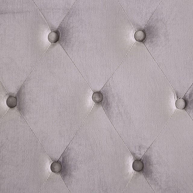 Rosabelle Gray Tufted Bed Frame Queen, King