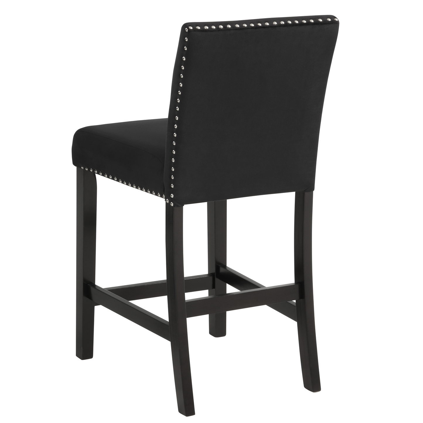 Lennon Black/White Velvet 5-Piece Counter Height Dining Set from Crown Mark - Luna Furniture