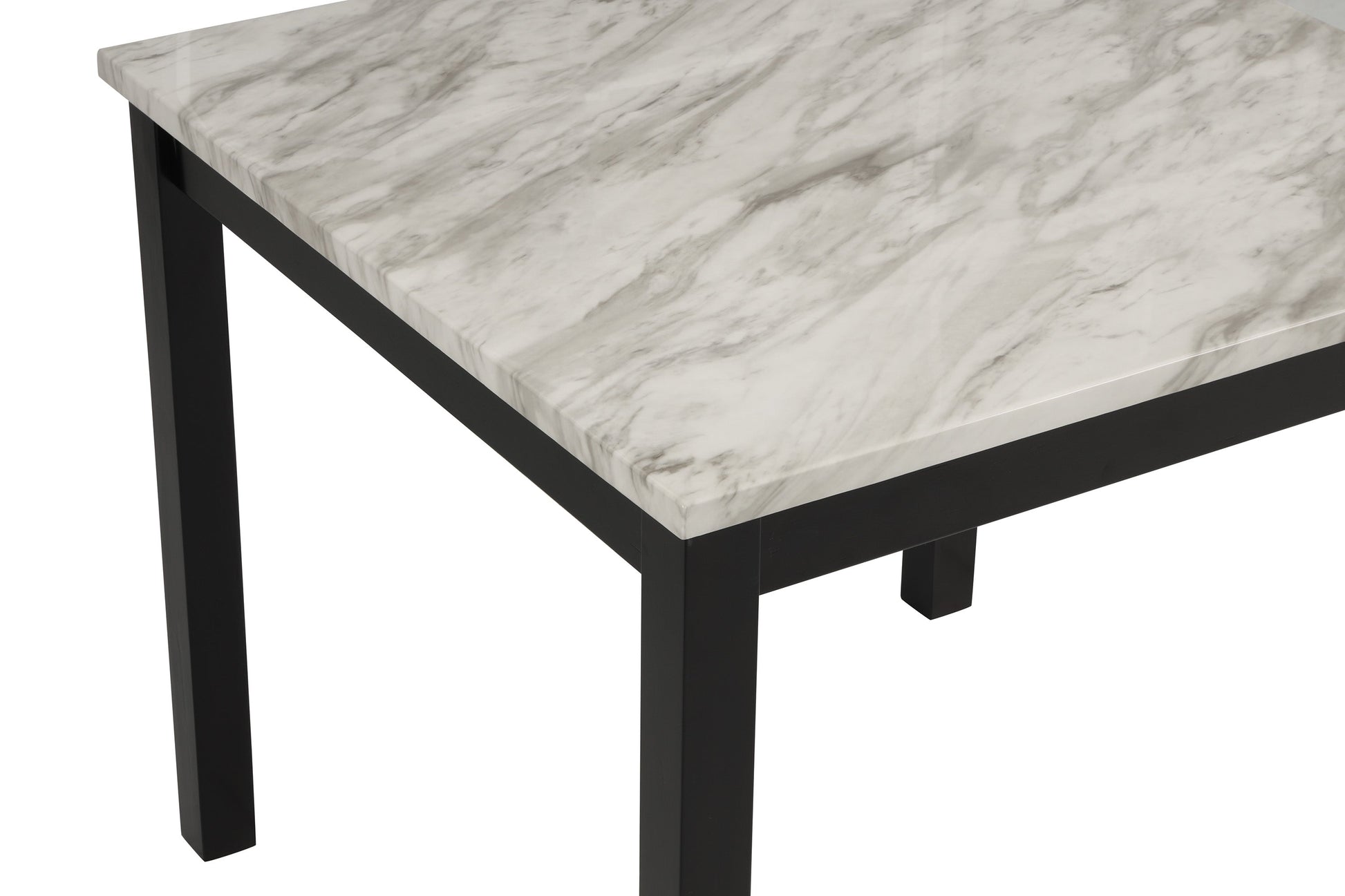 Lennon Black/White Velvet 5-Piece Counter Height Dining Set from Crown Mark - Luna Furniture