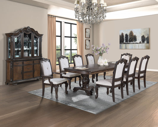 Kiera Coffee Brown Formal Extendable Dining Set from Crown Mark - Luna Furniture