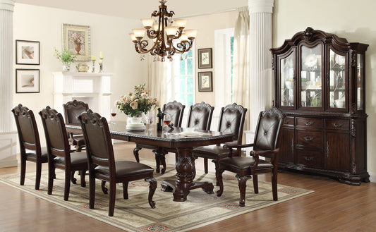Kiera Brown Formal Extendable Dining Set from Crown Mark - Luna Furniture