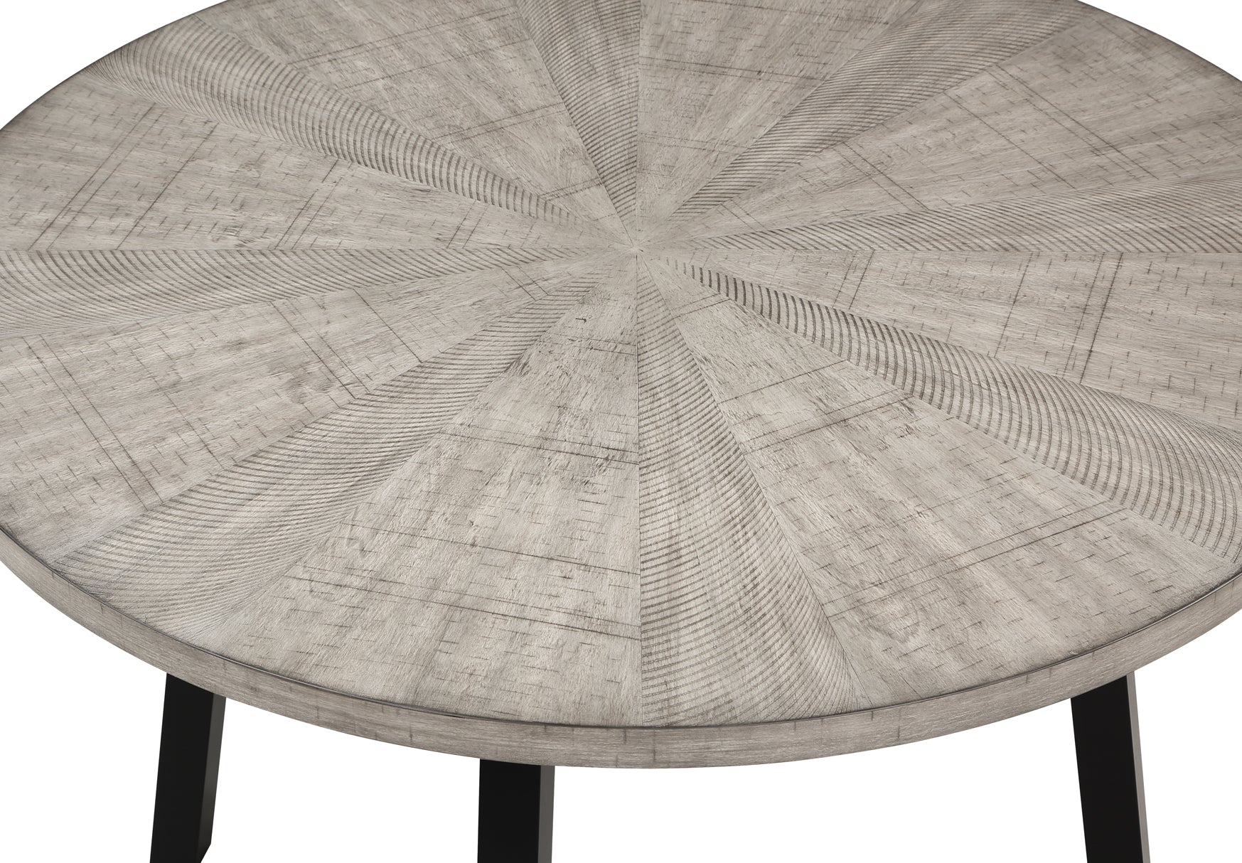 Mathis Black/Gray Round Dining Set from Crown Mark - Luna Furniture