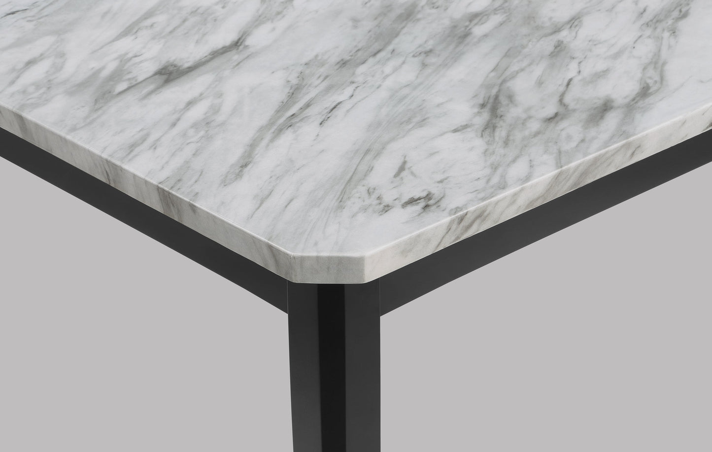 Pascal Black/Gray Marble-Top Dining Set from Crown Mark - Luna Furniture