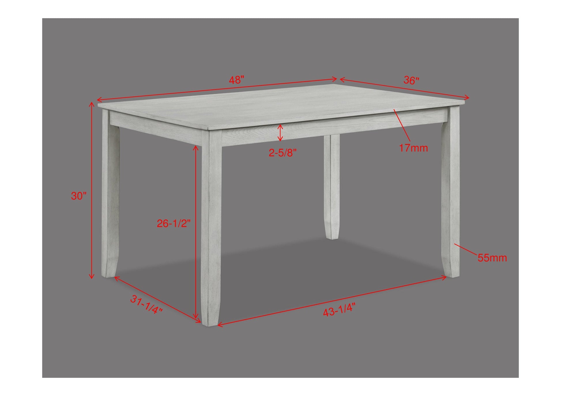 Henderson Driftwood 5-Piece Dining Set from Crown Mark - Luna Furniture