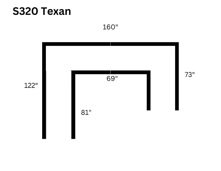 Texan Sectional 3 piece