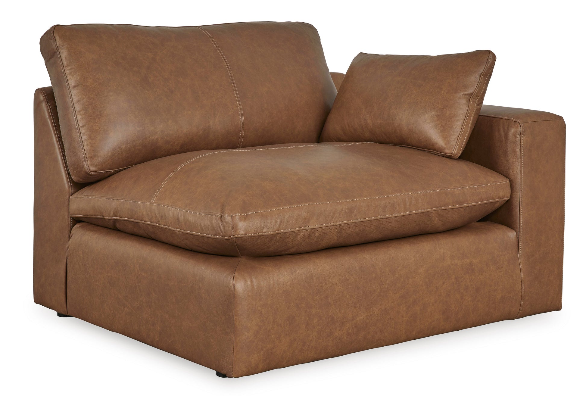 Emilia Caramel Leather 5-Piece Modular Sectional from Ashley - Luna Furniture