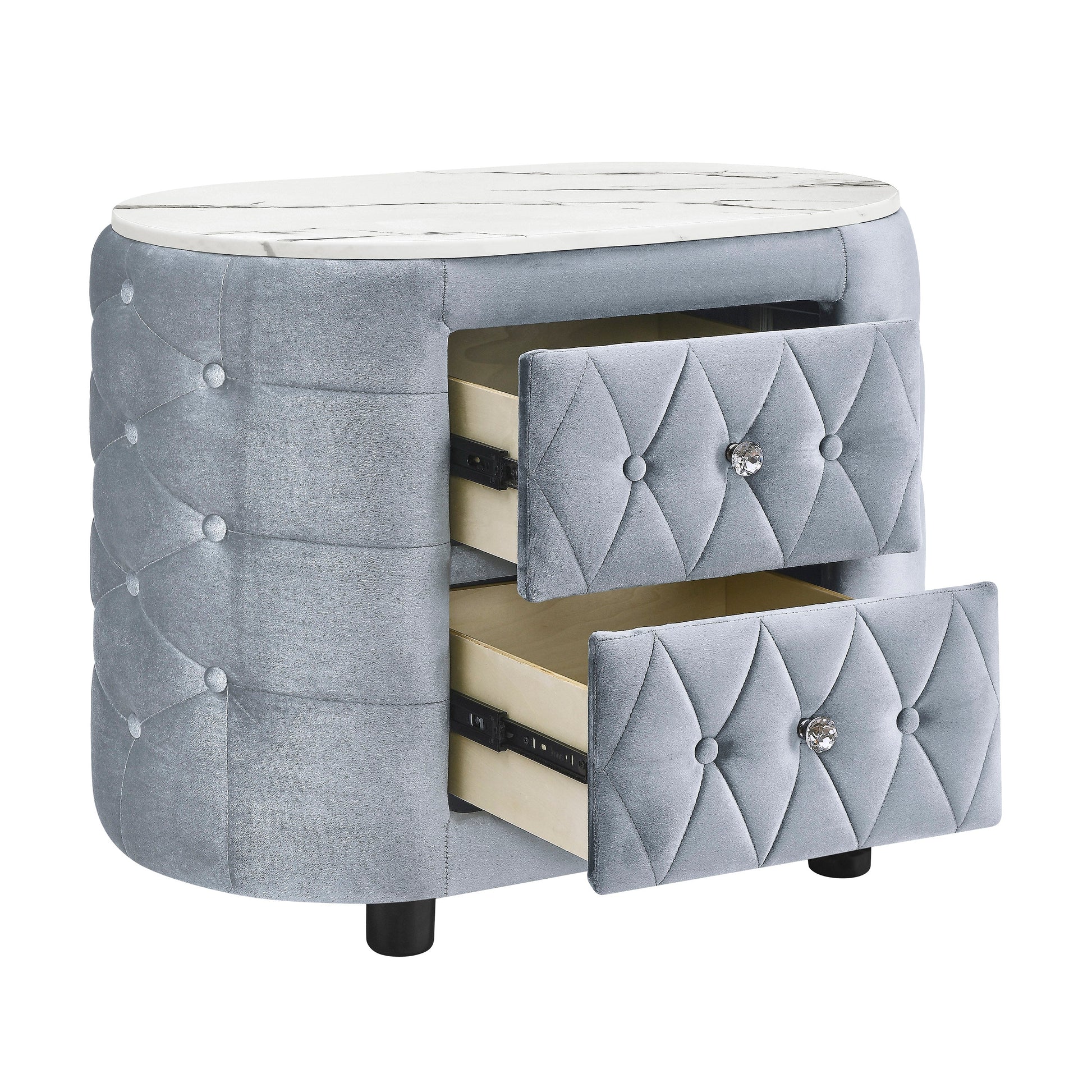 Natalia Gray Nightstand from Crown Mark - Luna Furniture
