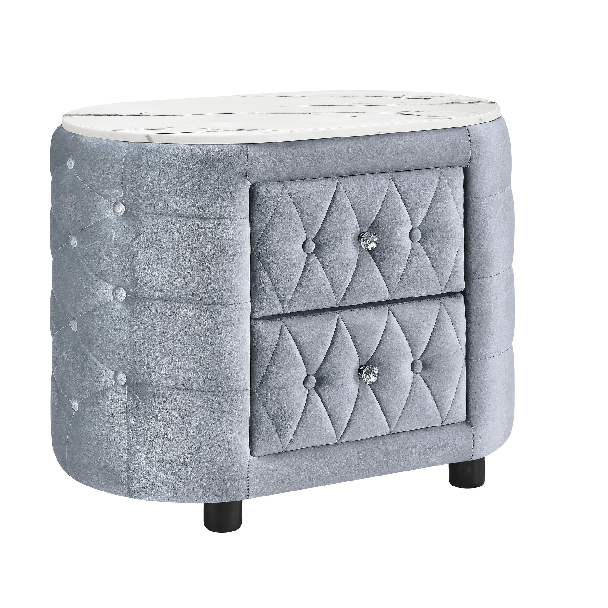 Natalia Gray Nightstand from Crown Mark - Luna Furniture