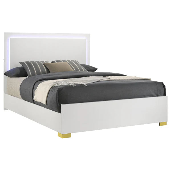 Marceline  Panel Bed Led Bed Frame