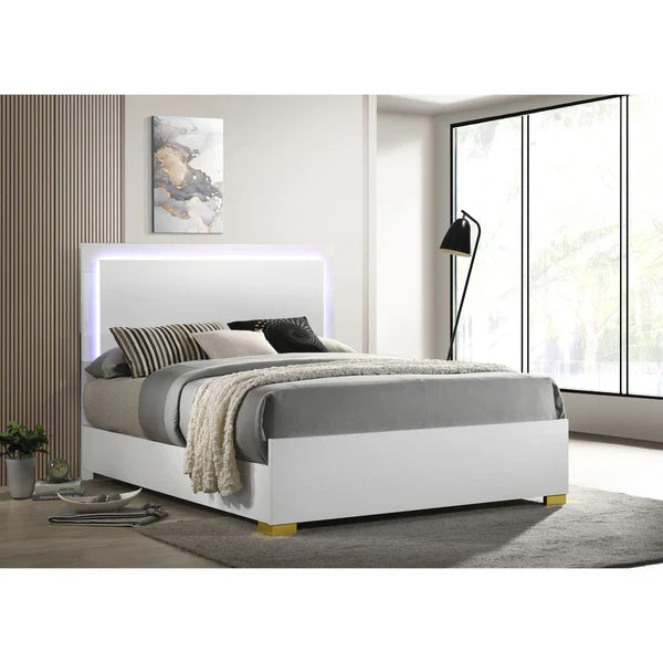 Marceline  Panel Bed Led Bed Frame