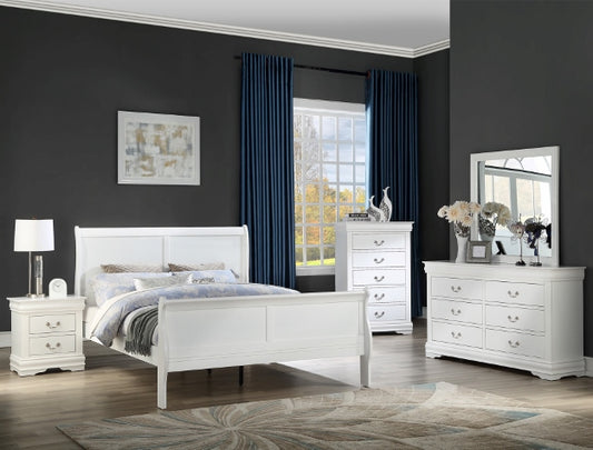 LOUIS PHILIP WHITE  BEDROOM SET