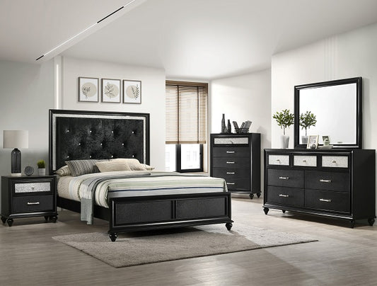 LILA BLACK BEDROOM SET