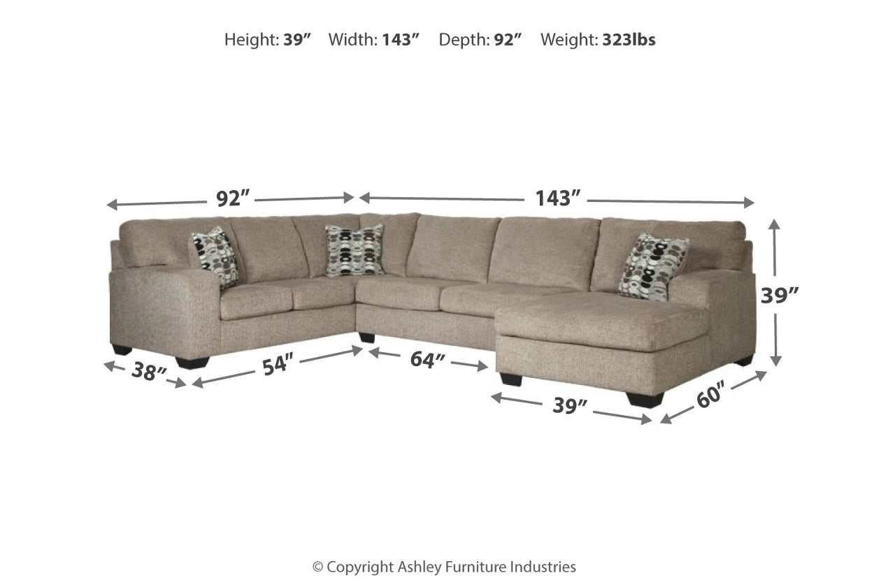 Ballinasloe 3-Piece Sectional with Chaise