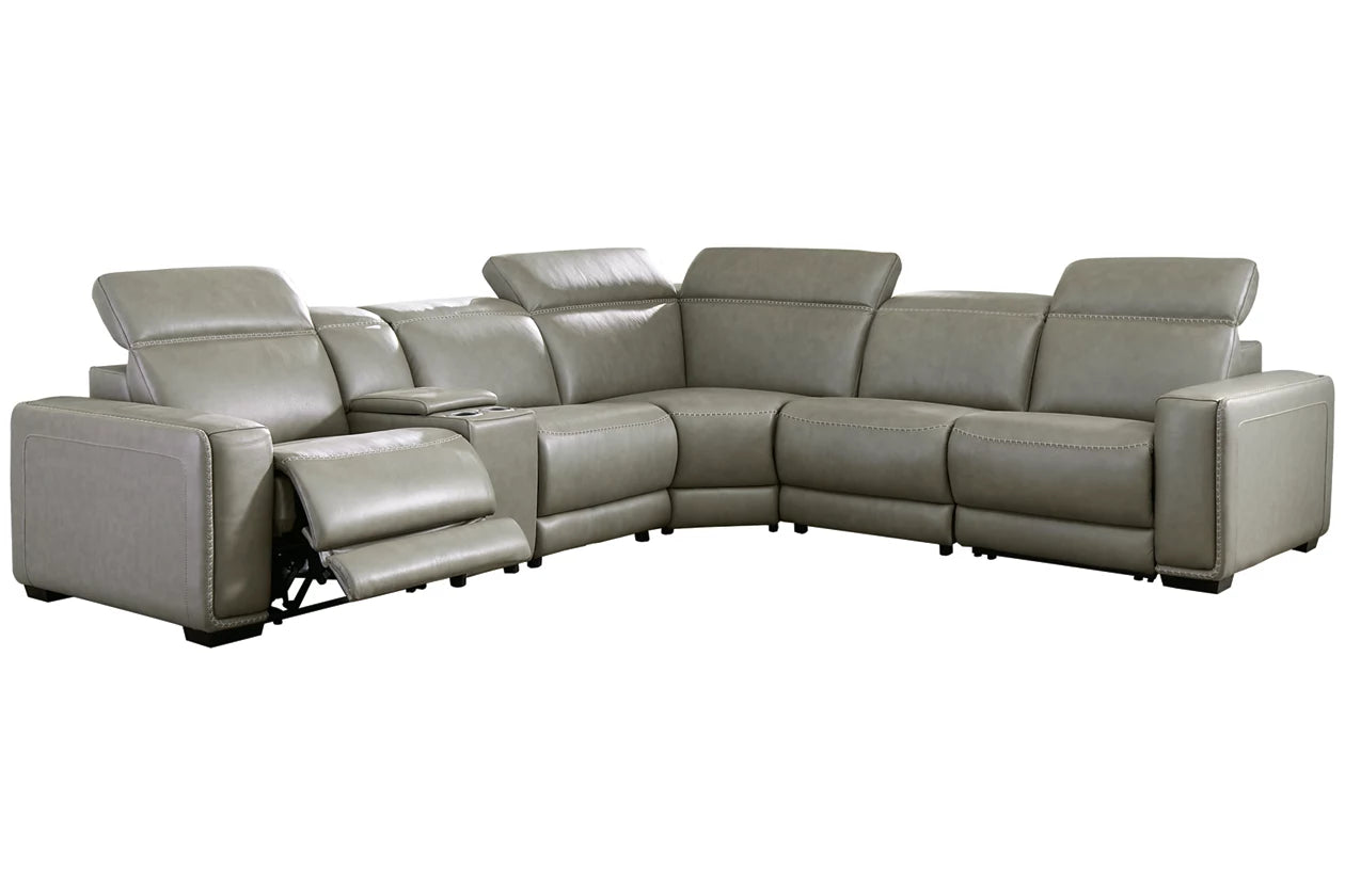 Correze 6-Piece Dual Power Reclining Modular Sectional with Console