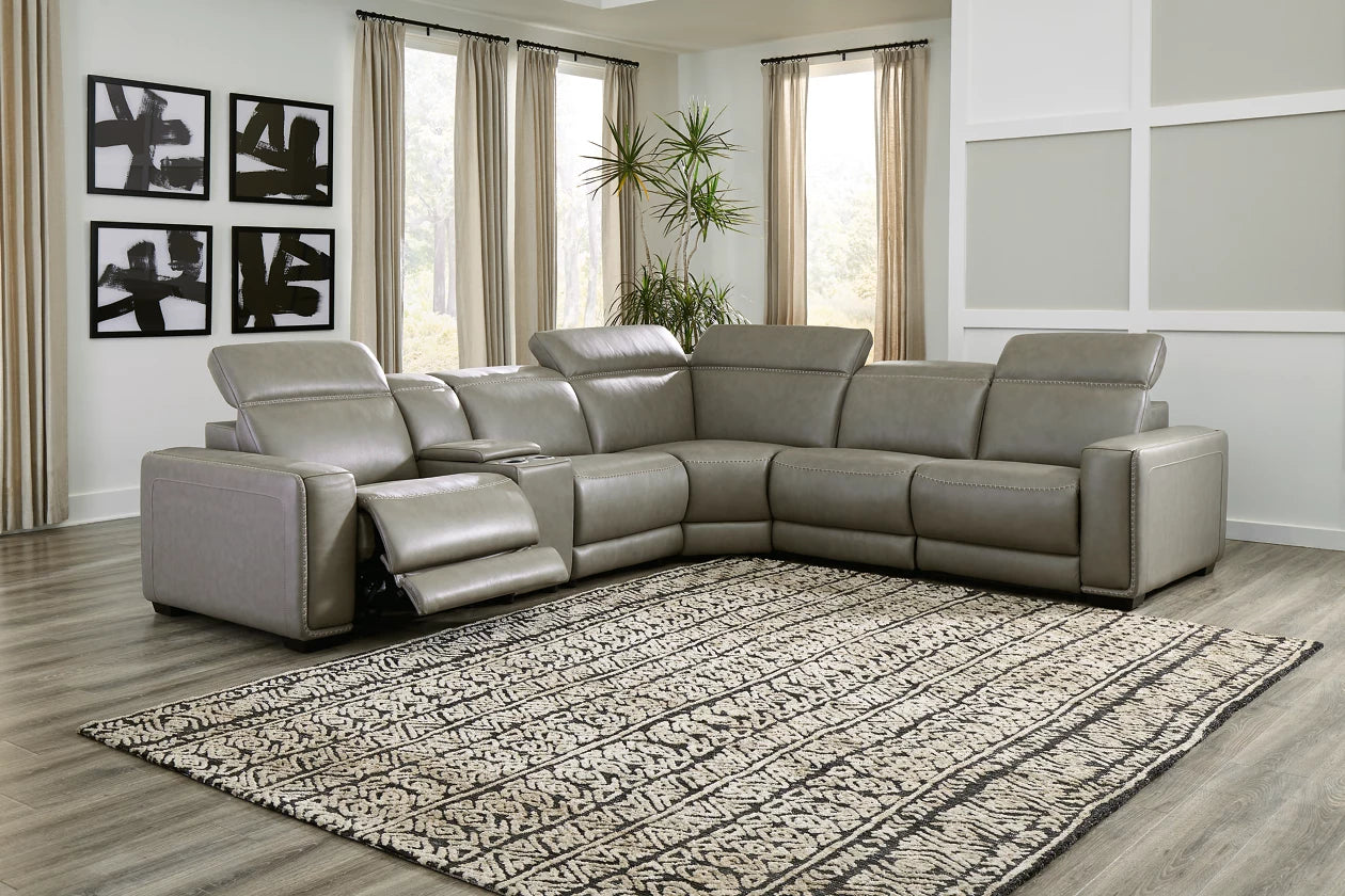 Correze 6-Piece Dual Power Reclining Modular Sectional with Console