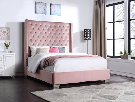 Diamond Pink Tufted Bed Frame 6Ft - Queen,King